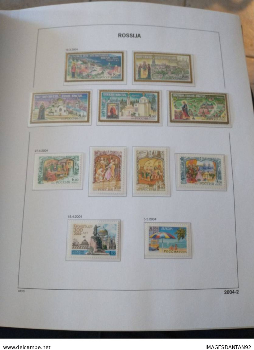 RUSSIE ANNEES COMPLETES 2004 A 2009 + BLOCS EN NEUF AVEC ALBUM DAVO - Unused Stamps