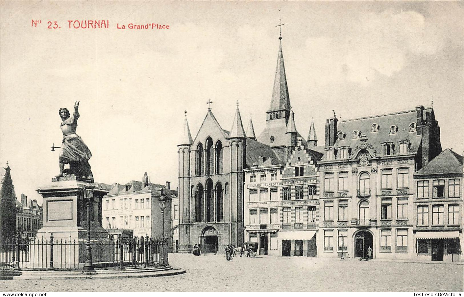 BELGIQUE - Tournai - Vue Sur La Grande Place - Carte Postale Ancienne - Tournai