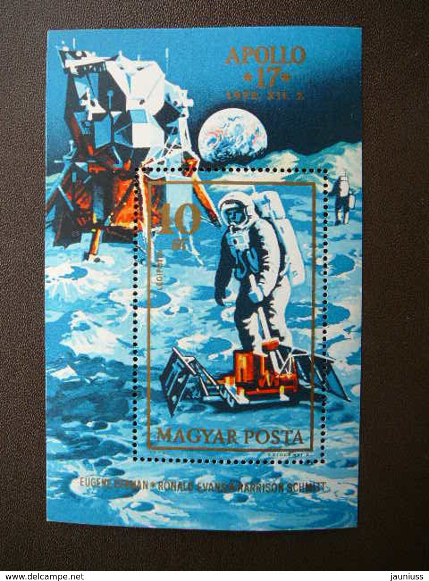 Apollo 17 # Hungary # 1973 MNH S/s #Mi. 2832 Block94 Space Research - Neufs