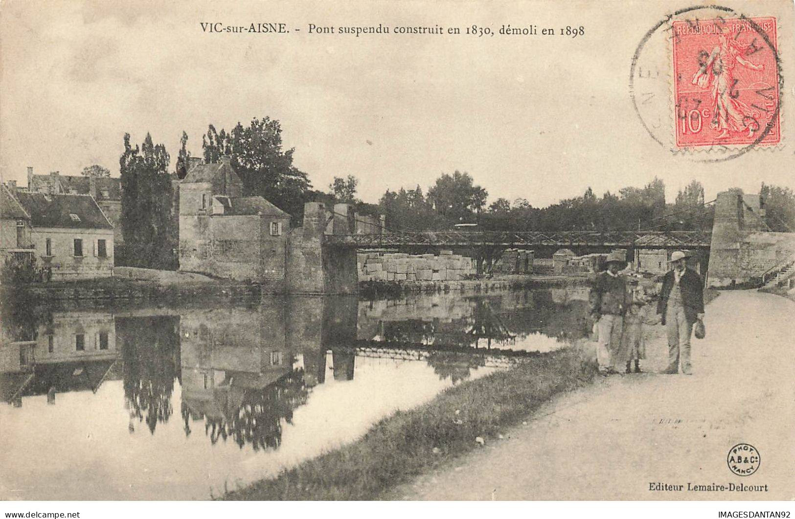 02 VIC SUR AISNE #MK46084 PONT SUSPENDU CONSTRUIT EN 1830 DEMOLIT EN 1898 - Vic Sur Aisne
