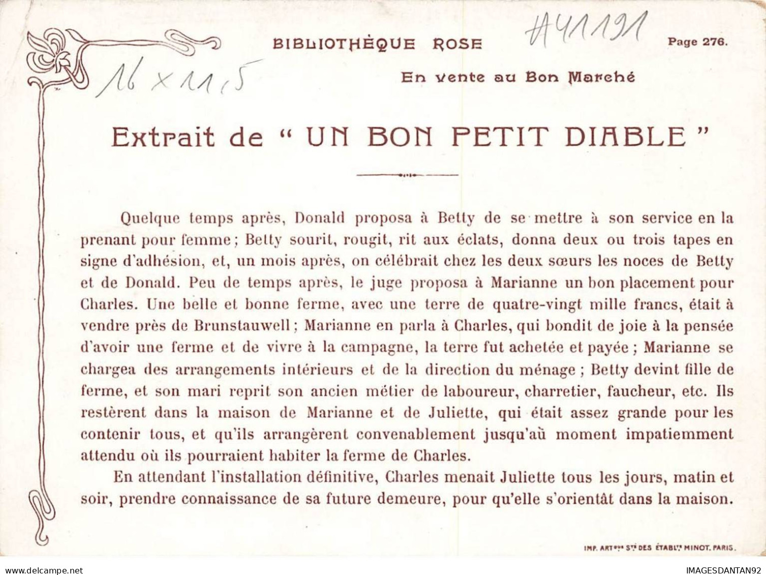 CHROMO #MK41191 AU BON MARCHE UN BON PETIT DIABLE  DONALD PROPOSE A BETTY DE L EPOUSER BOUQUET DE FLEURS - Au Bon Marché