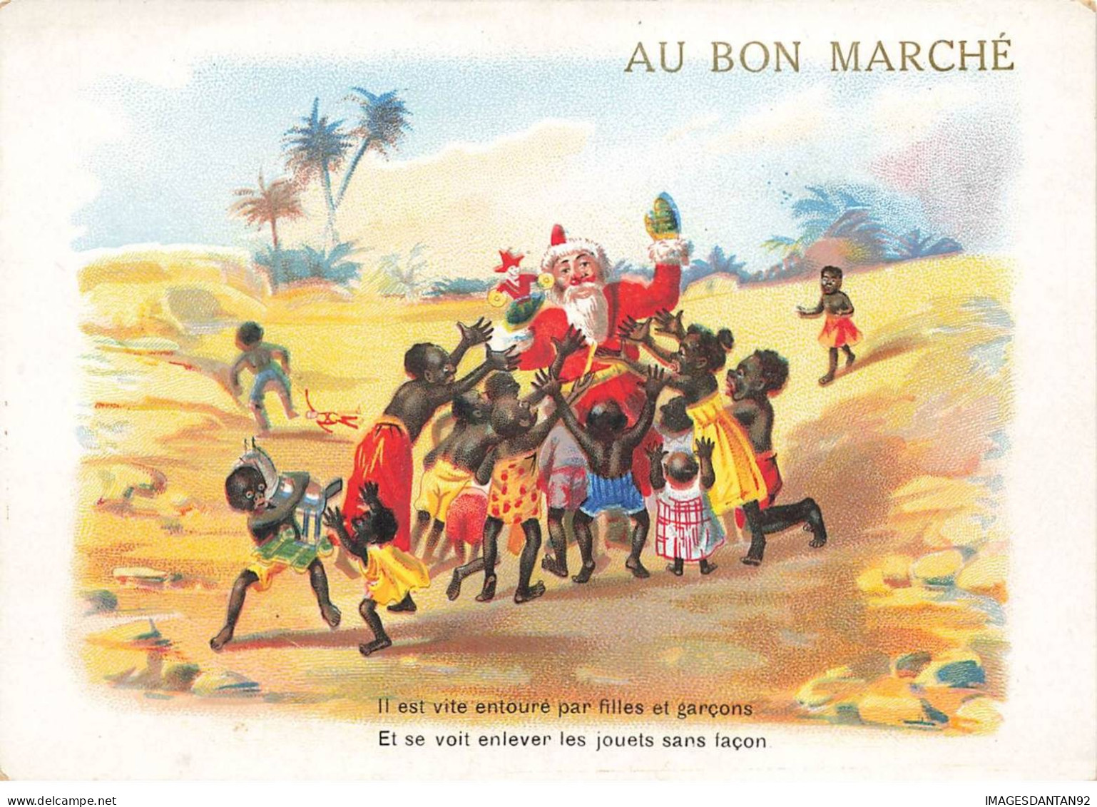 CHROMO #MK41173 AU BON MARCHE PERE NOEL - Au Bon Marché