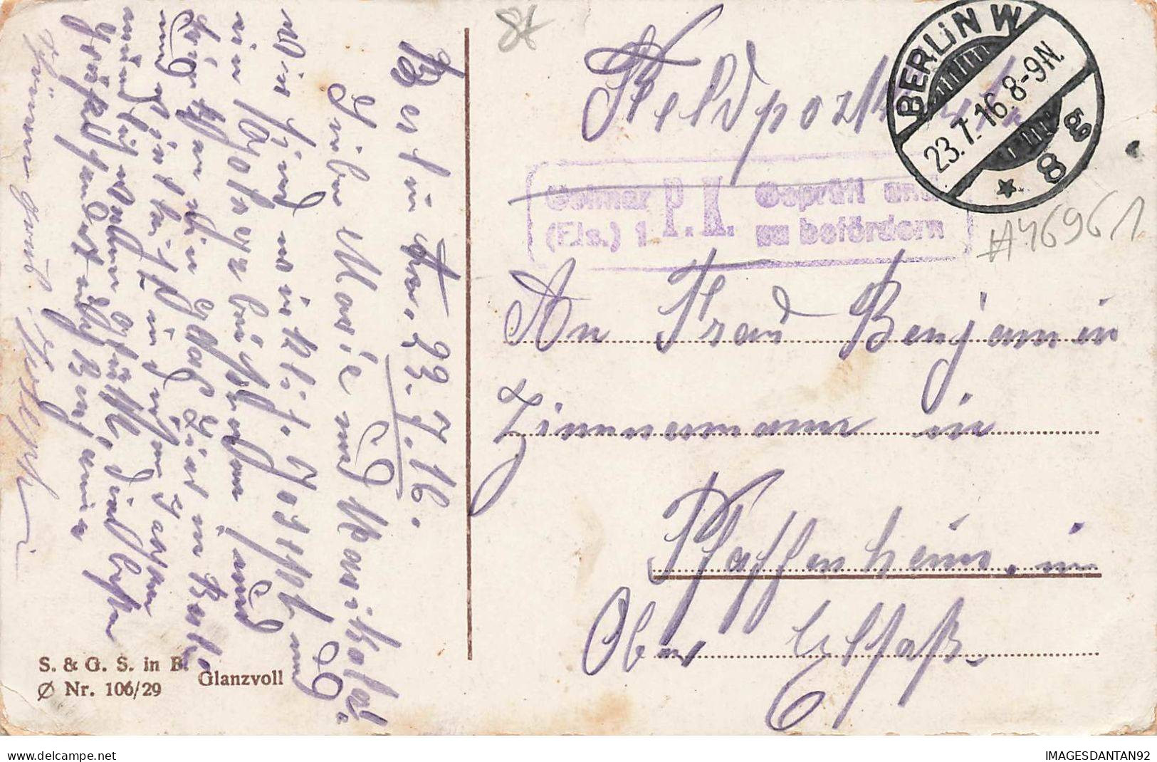 ALLEMAGNE #FG46961 BERLIN W 8 G CACHET MILITAIRE GUERRE WAR REGIMENT - Oorlog 1914-18