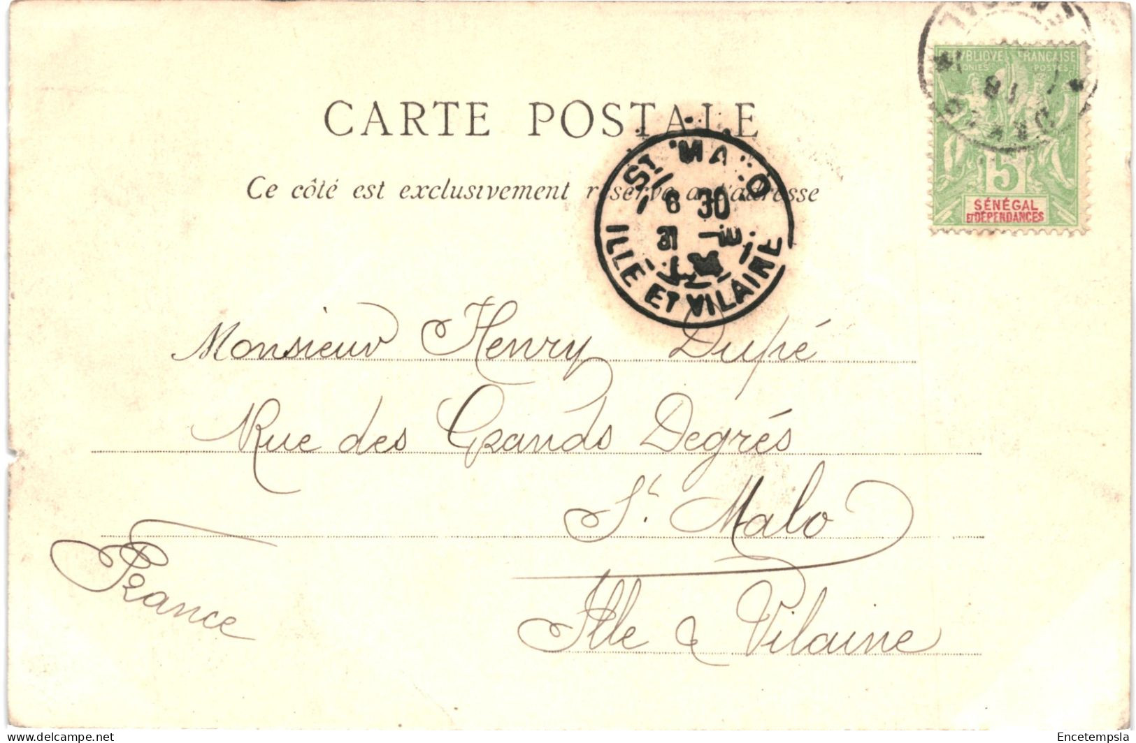 CPA Carte Postale Sénégal Dakar Dans Le Quartier Indigène  1904 VM80309ok - Senegal