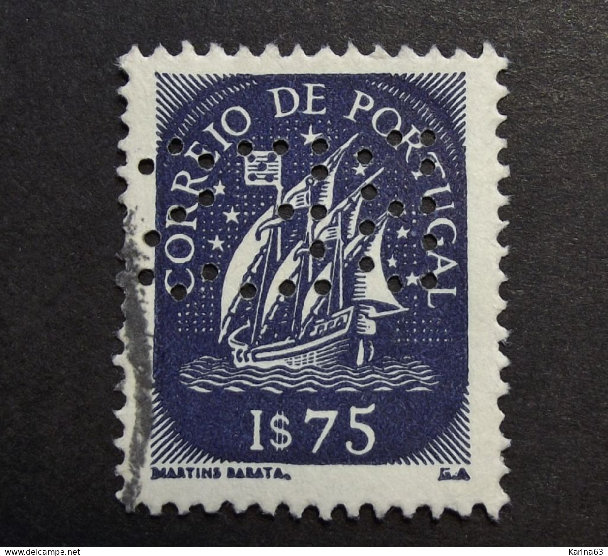 Portugal -  1934 - Perfin - Lochung - BES - Banco Espirito Santo -  ( Lisboa ) - Cancelled - Gebraucht