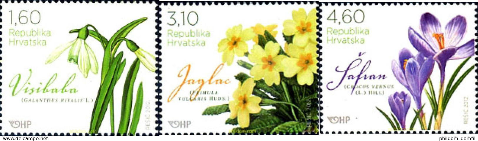 276172 MNH CROACIA 2012 FLORES - Croatie