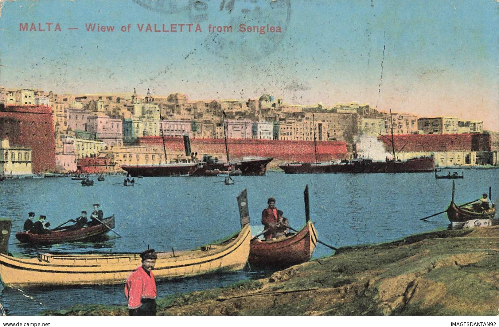 MALTE #SAN47454 WIEW OF VALETTA FROM SENGLEA - Malta