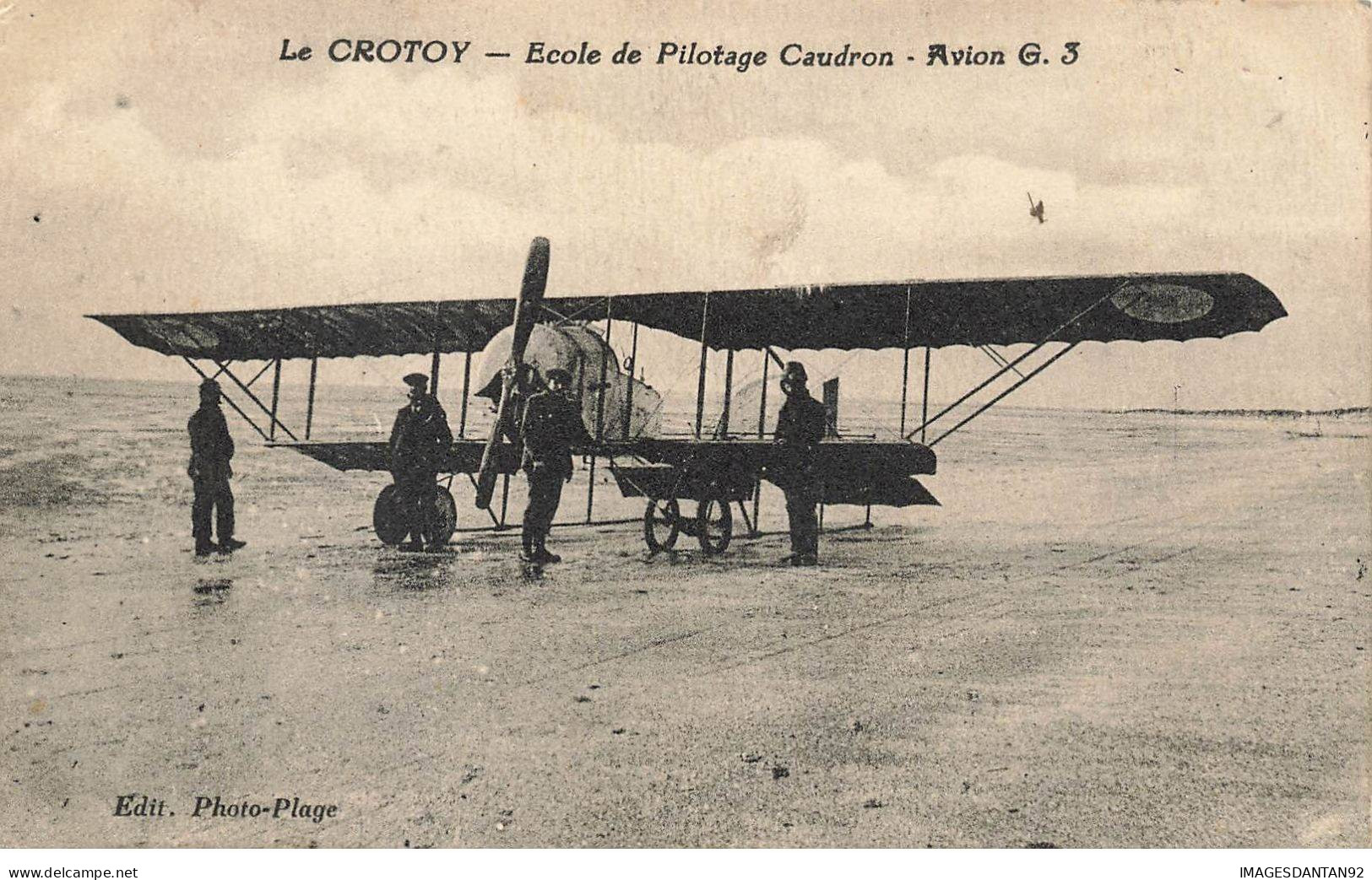 80 LE CROTOY #AS38602 ECOLE DE PILOTAGE CAUDRON AVION G3 AVIATION - Le Crotoy