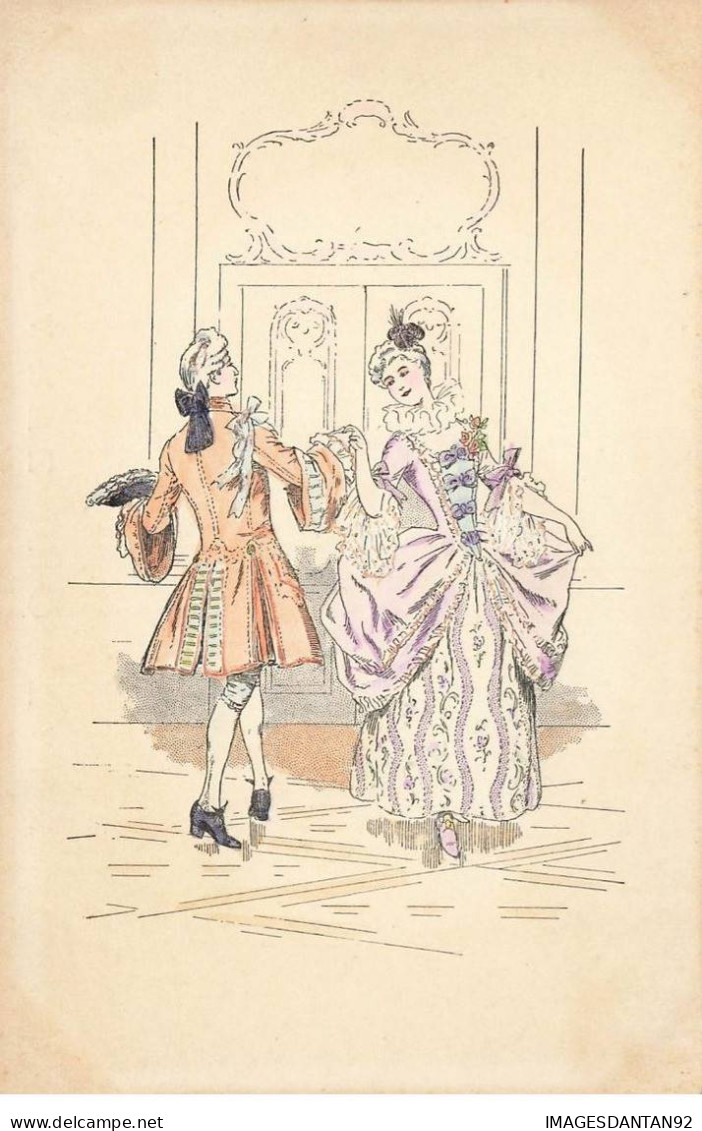 ILLUSTRATEUR #SAN47042 COUPLE ROCOCO DANSANT - Unclassified