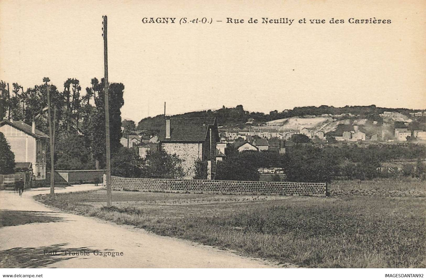 93 GAGNY #MK45529 RUE DE NEUILLY ET VUE DES CARRIERES - Gagny