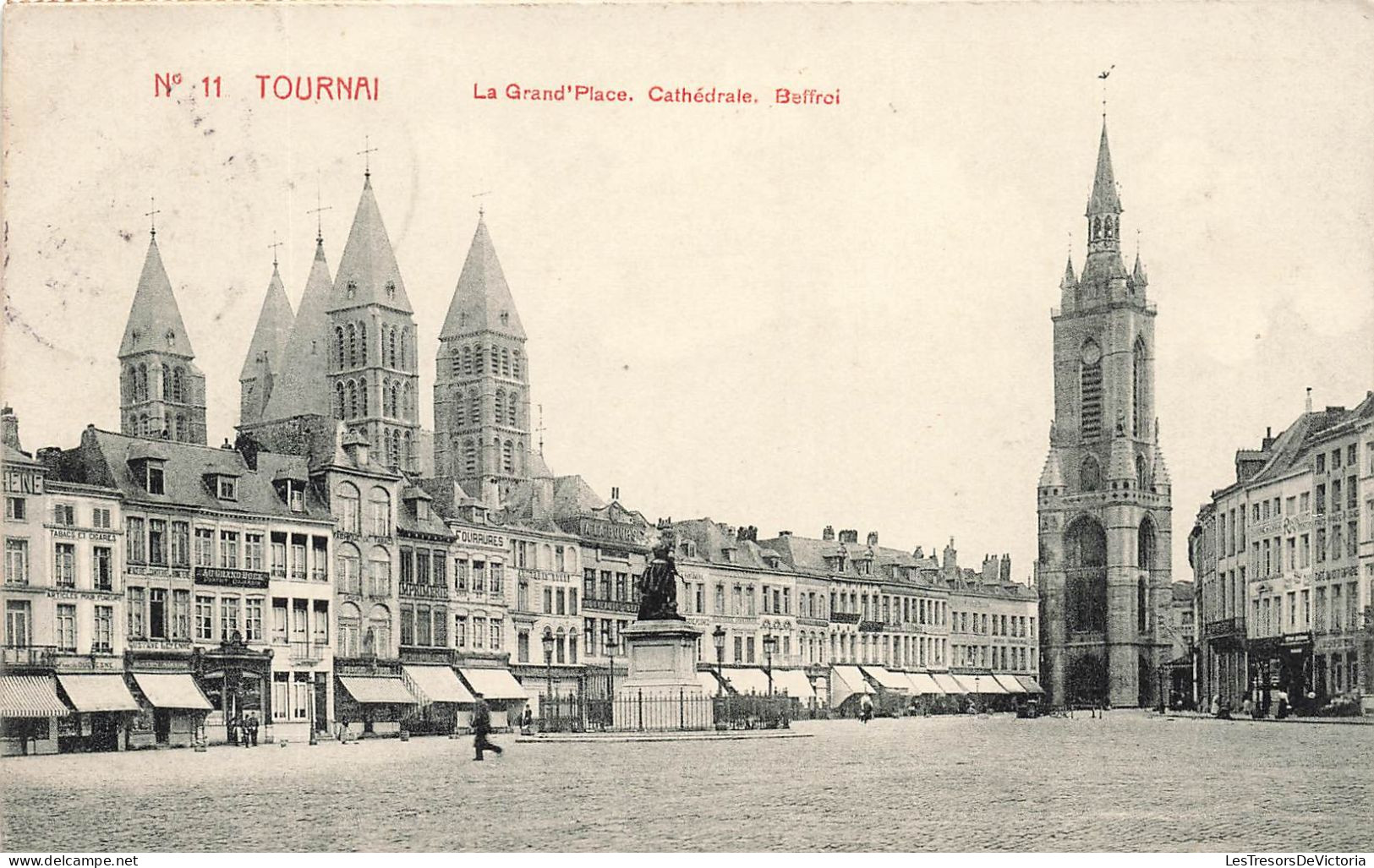 BELGIQUE - Tournai - La Grand'Place - La Cathédrale Et Le Beffroi - Carte Postale Ancienne - Tournai