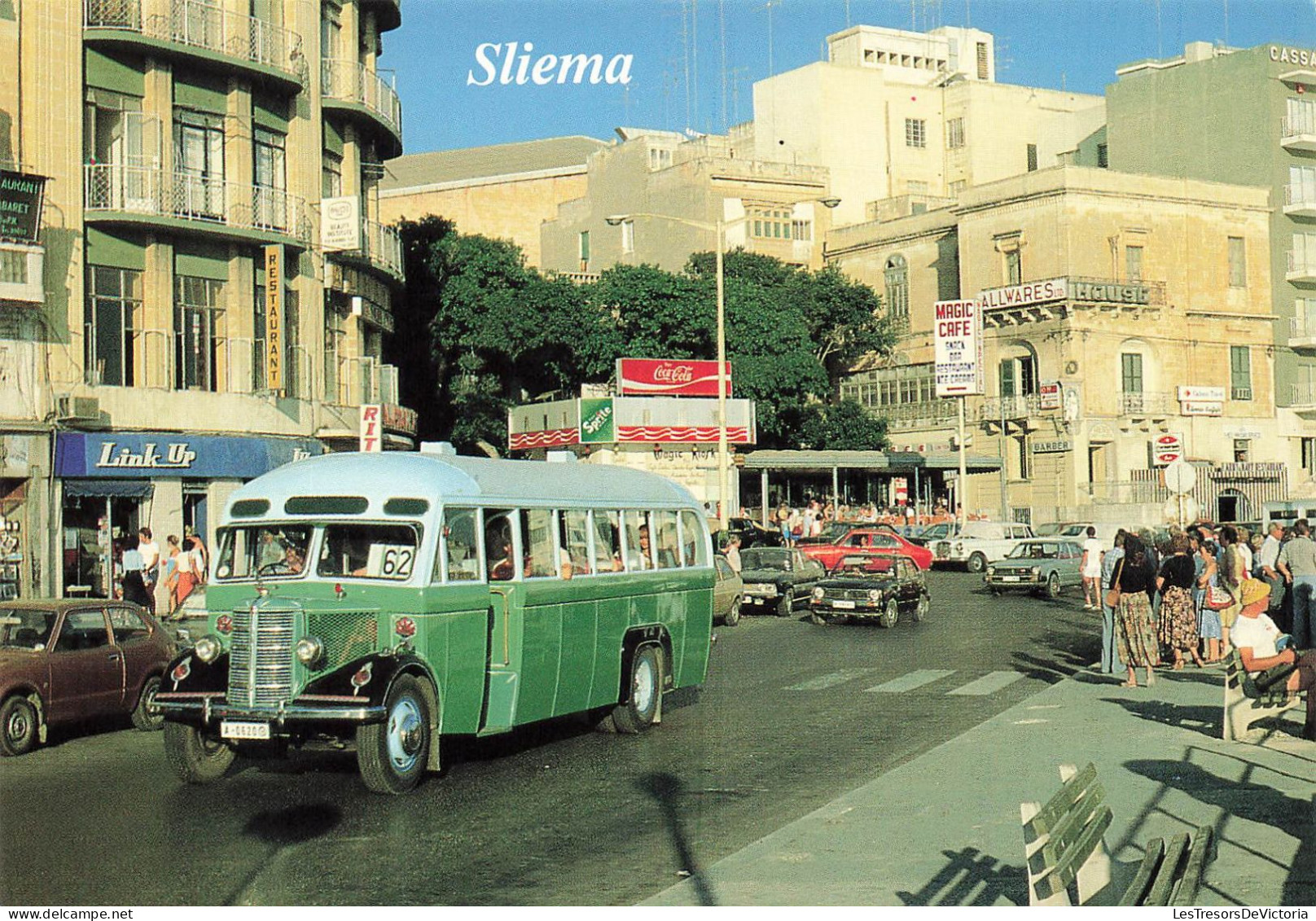 MALTE - The Busiest City Of Them All - Sliema - Malta - Voitures - Bus - Animé - Carte Postale - Malta