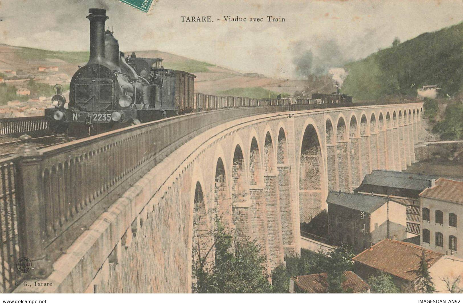 69 TARARE #MK48089 VIADUC AVEC TRAIN LOCOMOTIVE - Tarare