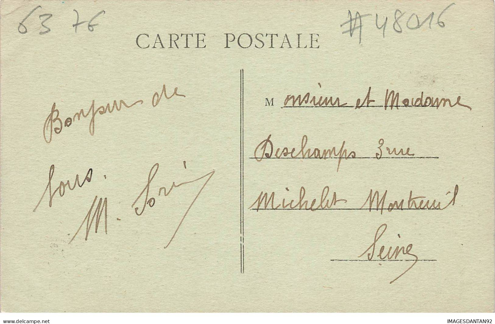 63  ST DIER D AUVERGNE #MK48016 PLACE DE LA CROIX DE MISSION POSTES TELEGRAPHES - Auvergne Types D'Auvergne