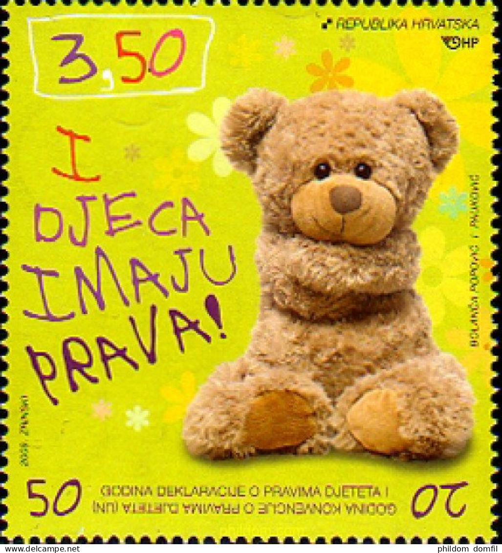 242016 MNH CROACIA 2009 CINCUENTENARIO DE LOS DERECHOS DEL NIÑO - Croatie