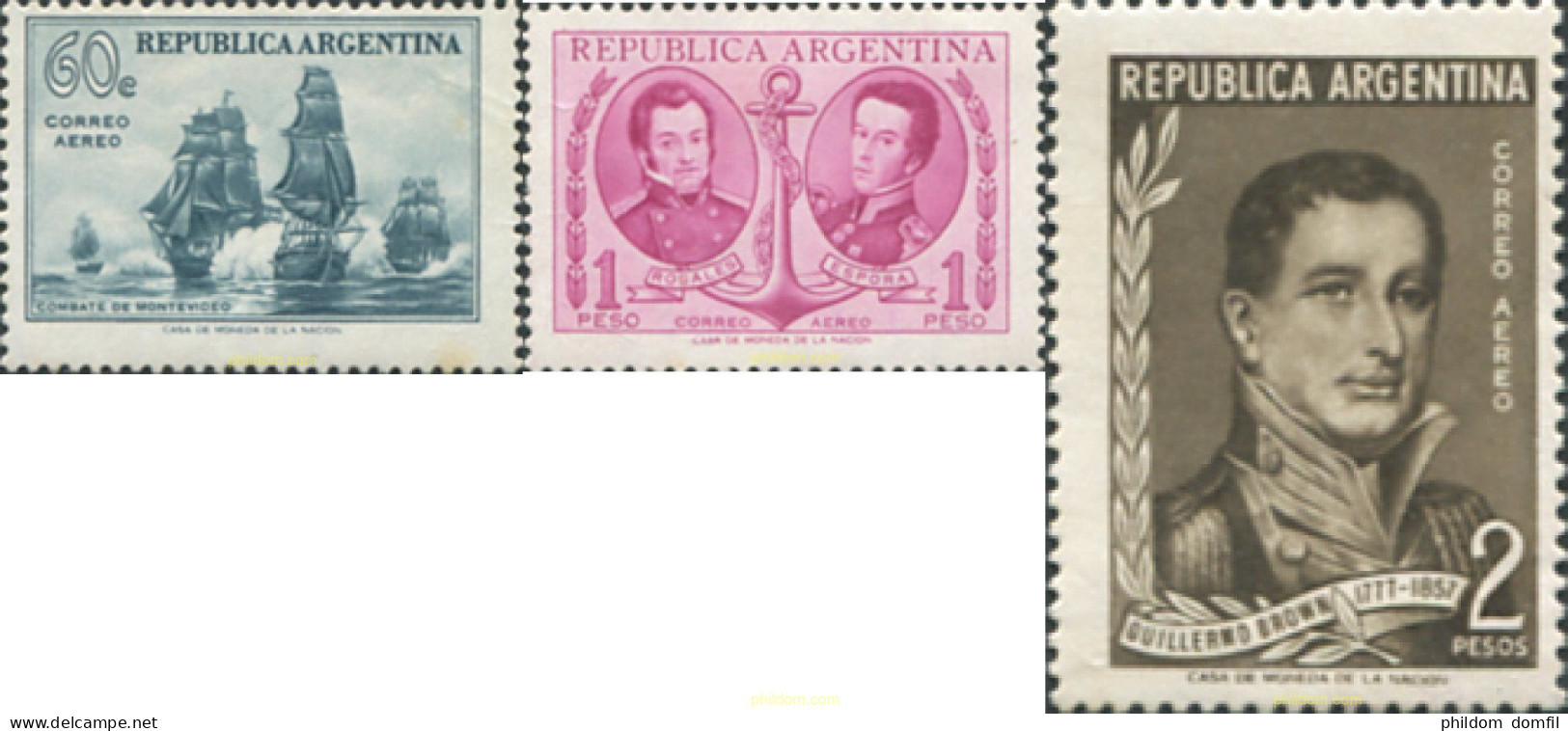 726129 MNH ARGENTINA 1957 ANIVERSARIOS - Nuevos