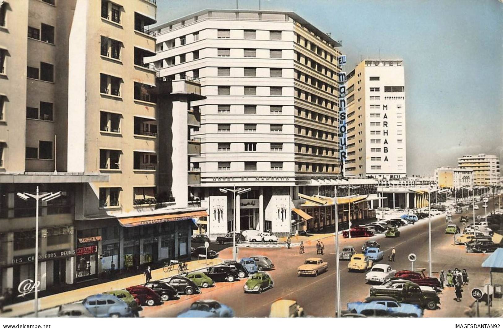 MAROC  #SAN47577 CASABLANCA L AVENUE DE LA REPUBLIQUE ET LES HOTELS EL MANSOUR ET MARHABA DUHON ARCHITECTE - Casablanca