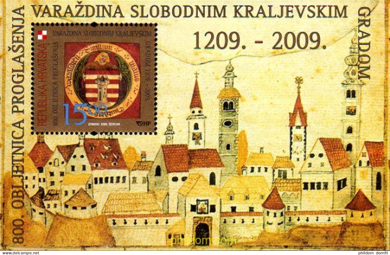 232479 MNH CROACIA 2009 800 ANIVERSARIO DE LA PROCLAMACION DE VARAZDIN - Croatia