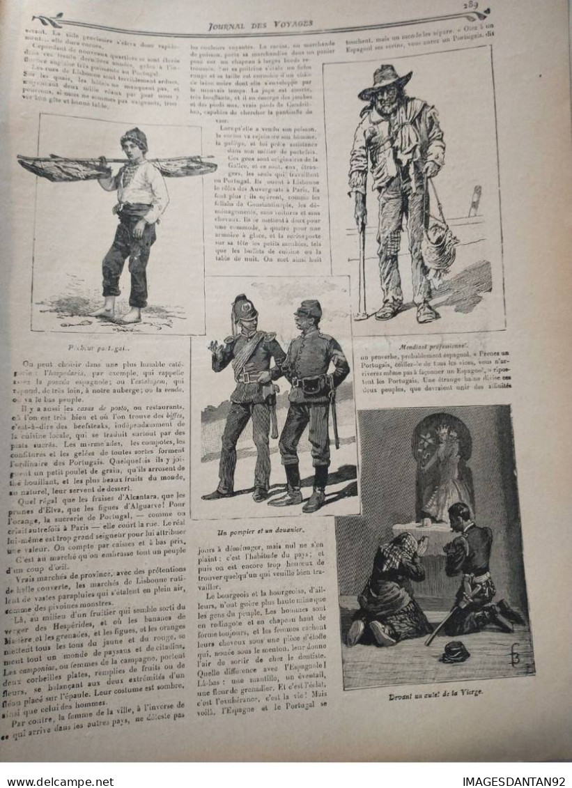 JOURNAL DES VOYAGES N°590 MARS 1908 SUPPLICE DE TANTALE LISBONNE PORTUGAL CAPITALE D EUROPE - Autres & Non Classés