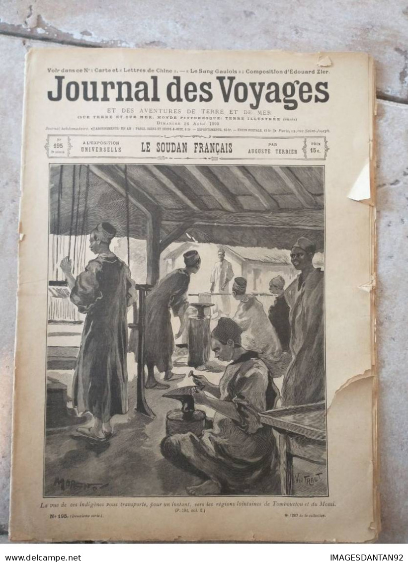 JOURNAL DES VOYAGES N° 195 AOUT 1900 LE SOUDAN FRANCAIS - Andere & Zonder Classificatie