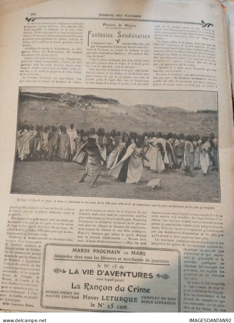 JOURNAL DES VOYAGES N°588 MARS 1908 VENGEANCE ELEPHANTS CHINE REGATES HONG KONG ESCADRE AMERICAINE SCAPHANDRIER SOUDAN