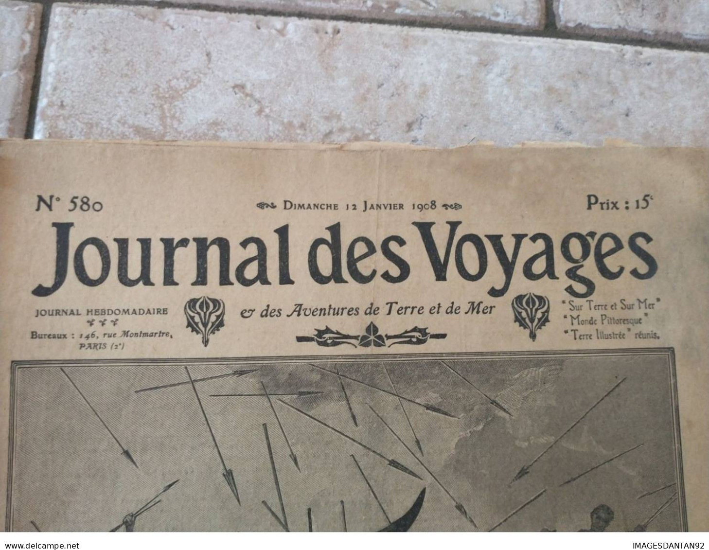 JOURNAL DES VOYAGES N°580 JANVER 1908 MORT DU CARABAO - Otros & Sin Clasificación