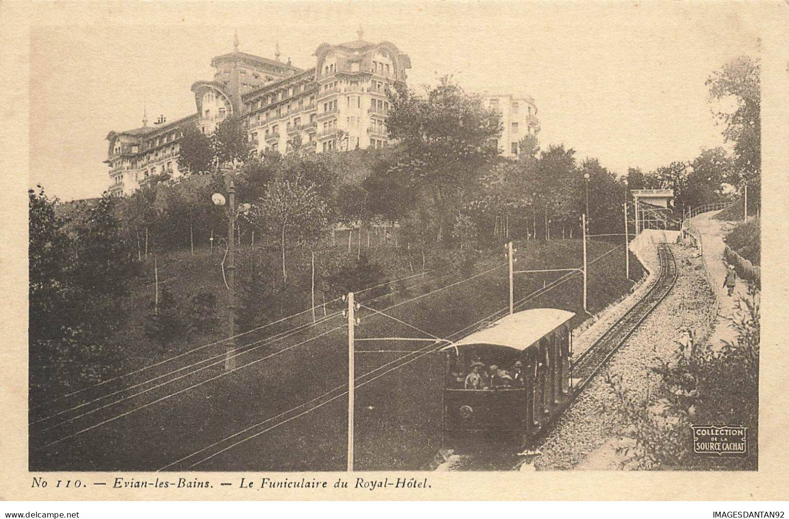 74 EVIAN LES BAINS #MK48131 LE FUNICULAIRE DU ROYAL HOTEL - Evian-les-Bains