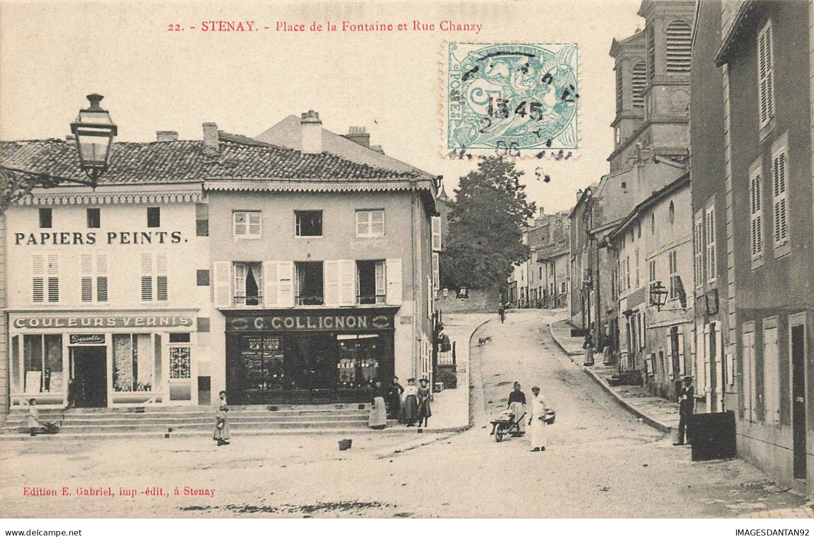 55 STENAY #SAN47958 PLACE DE LA FONTAINE ET RUE CHANZY COLLIGNON - Stenay