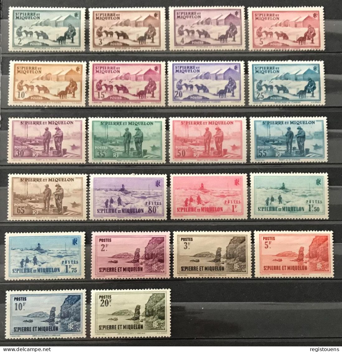 Lot De 22 Timbres Neufs* Saint Pierre Et Miquelon 1938 - Unused Stamps