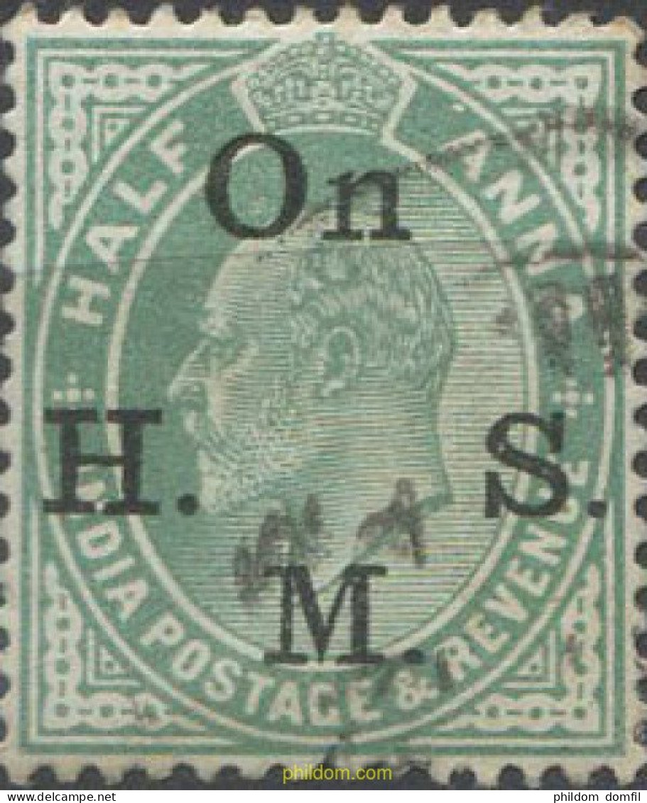 661792 USED INDIA INGLESA 1907 SELLOS DEL 1906 SOBRECARGADOS. ON H.M.S - 1902-11 King Edward VII