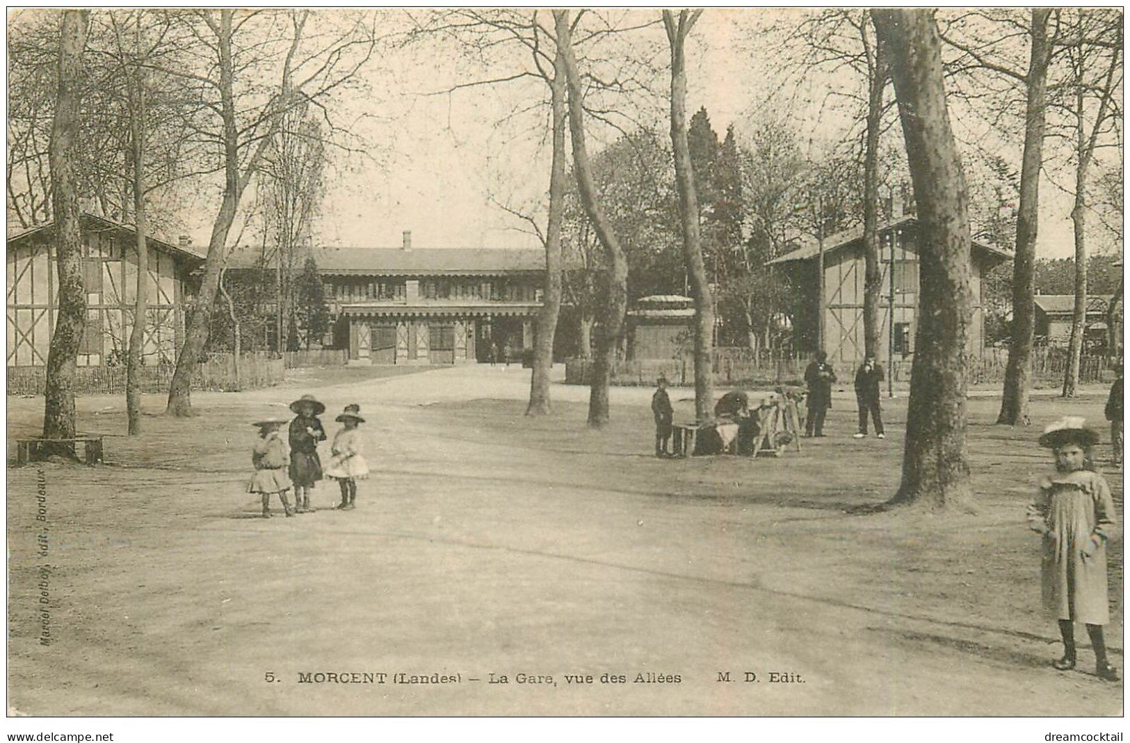 40 MORCENX MORCENT. Les Allées De La Gare 1903 - Morcenx