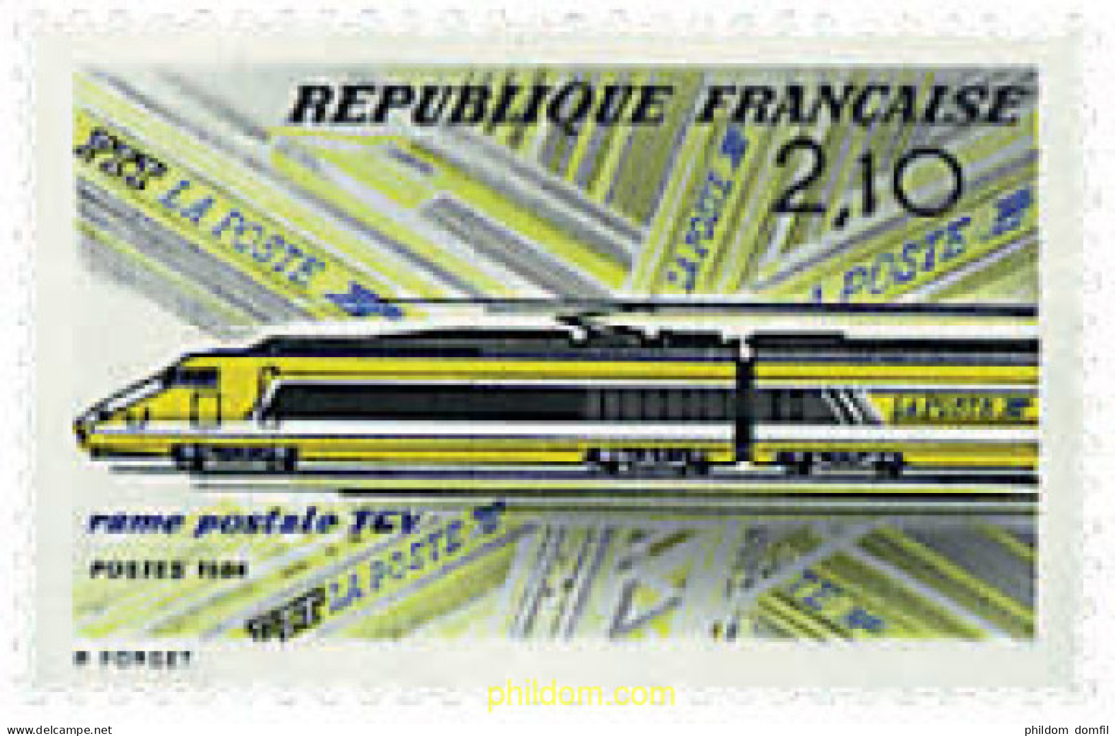 59729 MNH FRANCIA 1984 INAUGURACION DEL TGV POSTAL - Otros & Sin Clasificación