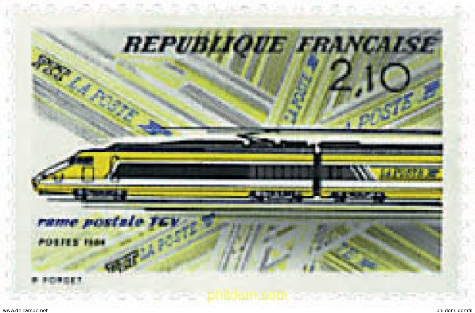 59729 MNH FRANCIA 1984 INAUGURACION DEL TGV POSTAL - Andere & Zonder Classificatie