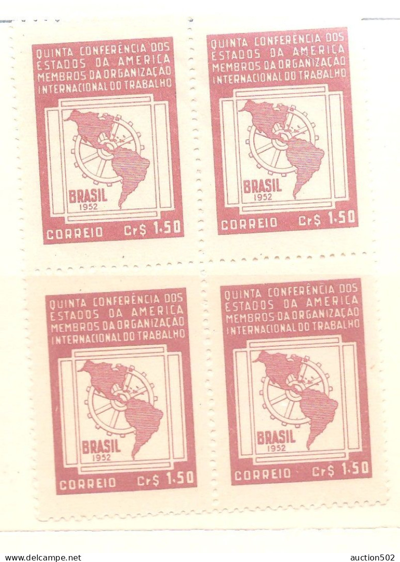 Brazil Stamps Year 1952 Block Of 4 ** - Ungebraucht