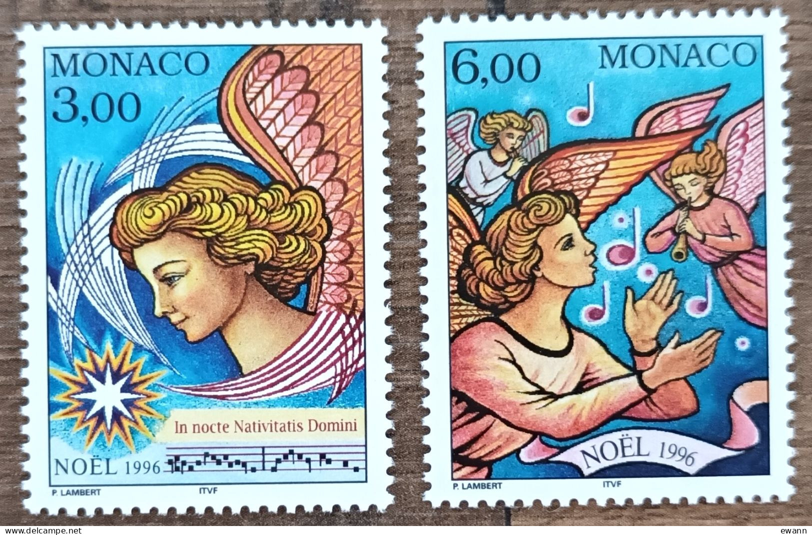 Monaco - YT N°2070, 2071 - Noël - 1996 - Neuf - Unused Stamps