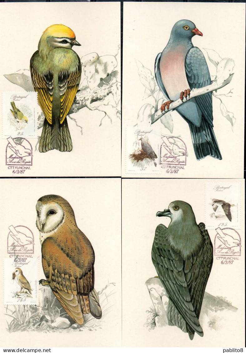 MADERA MADEIRA 1987 BIRDS COMPLETE SET SERIE COMPLETA MAXI MAXIMUM CARD CARTE - Madeira