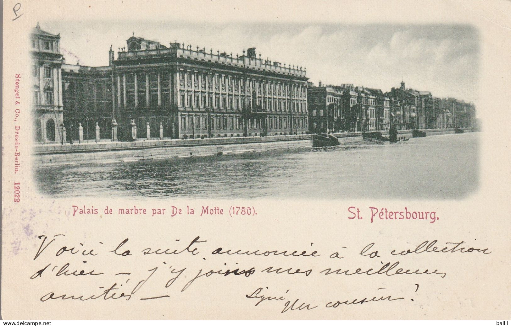 Russie Carte Postale St Pétersbourg Pour L'Alsace 1901 - Lettres & Documents