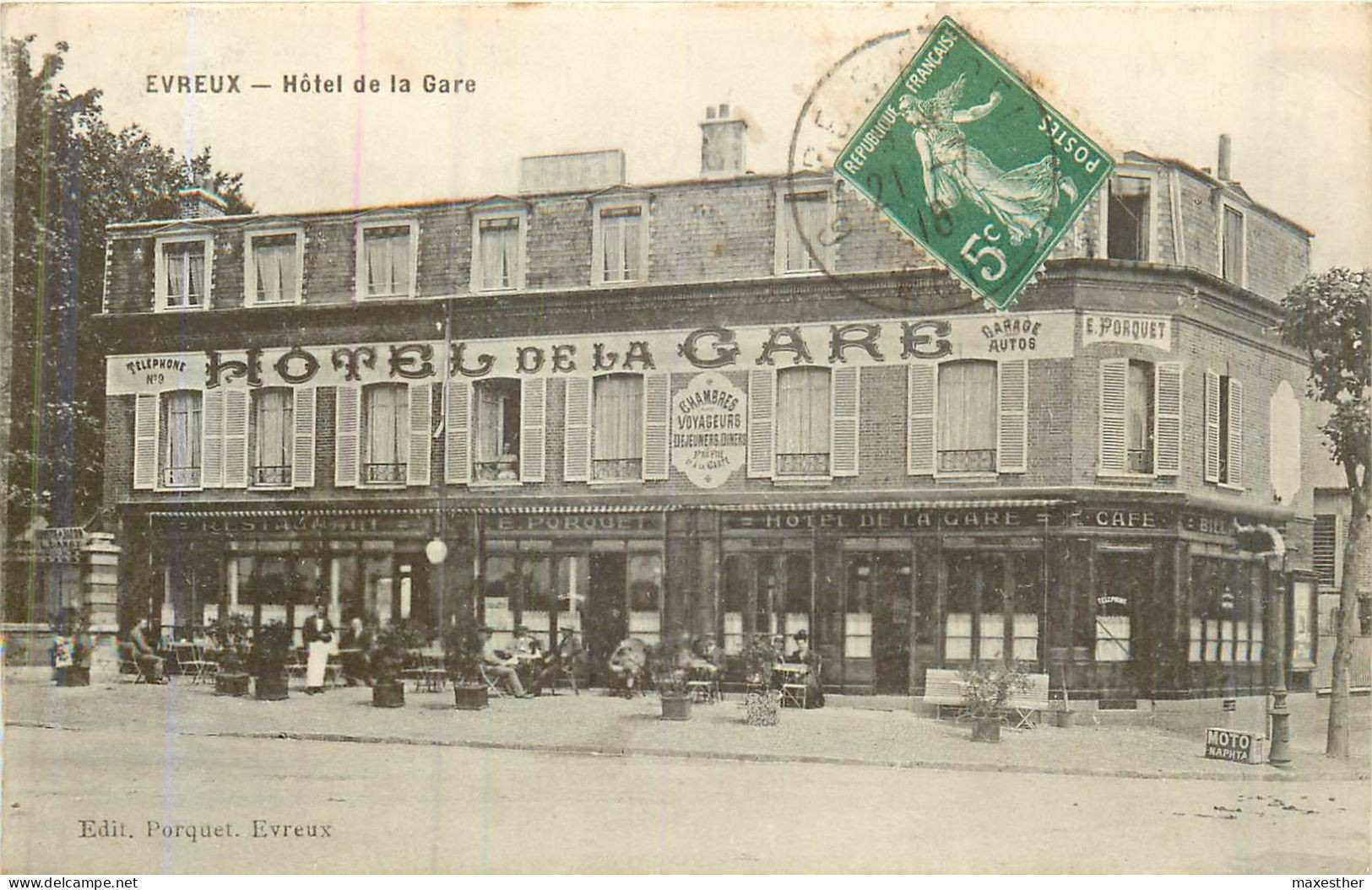 EVREUX Hotel De La Gare  ( éditeur Porquet ) - Evreux