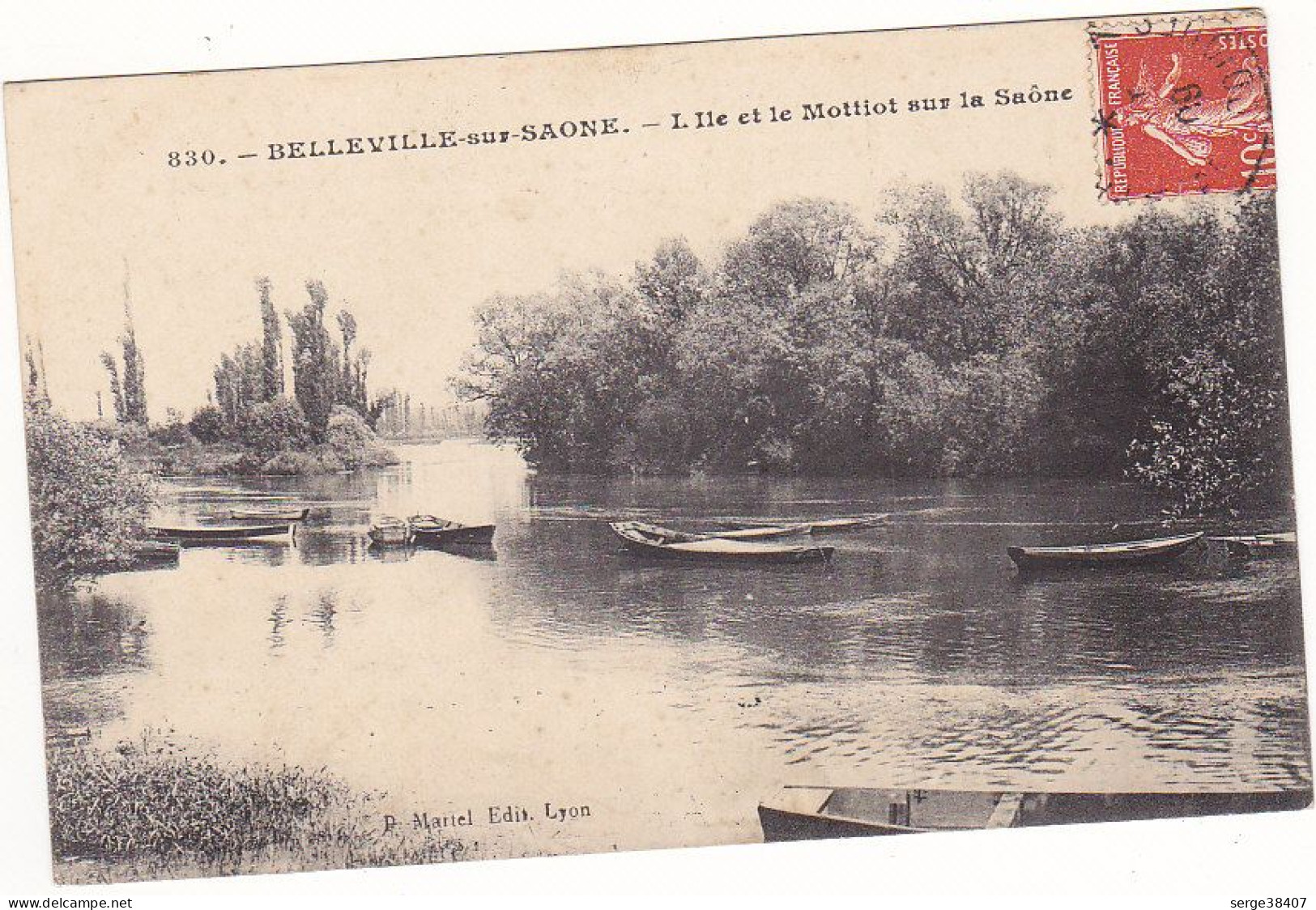 Belleville Sur Saone - 1909 - L'Ile Et Le Mottiot  # 3-19/4 - Belleville Sur Saone