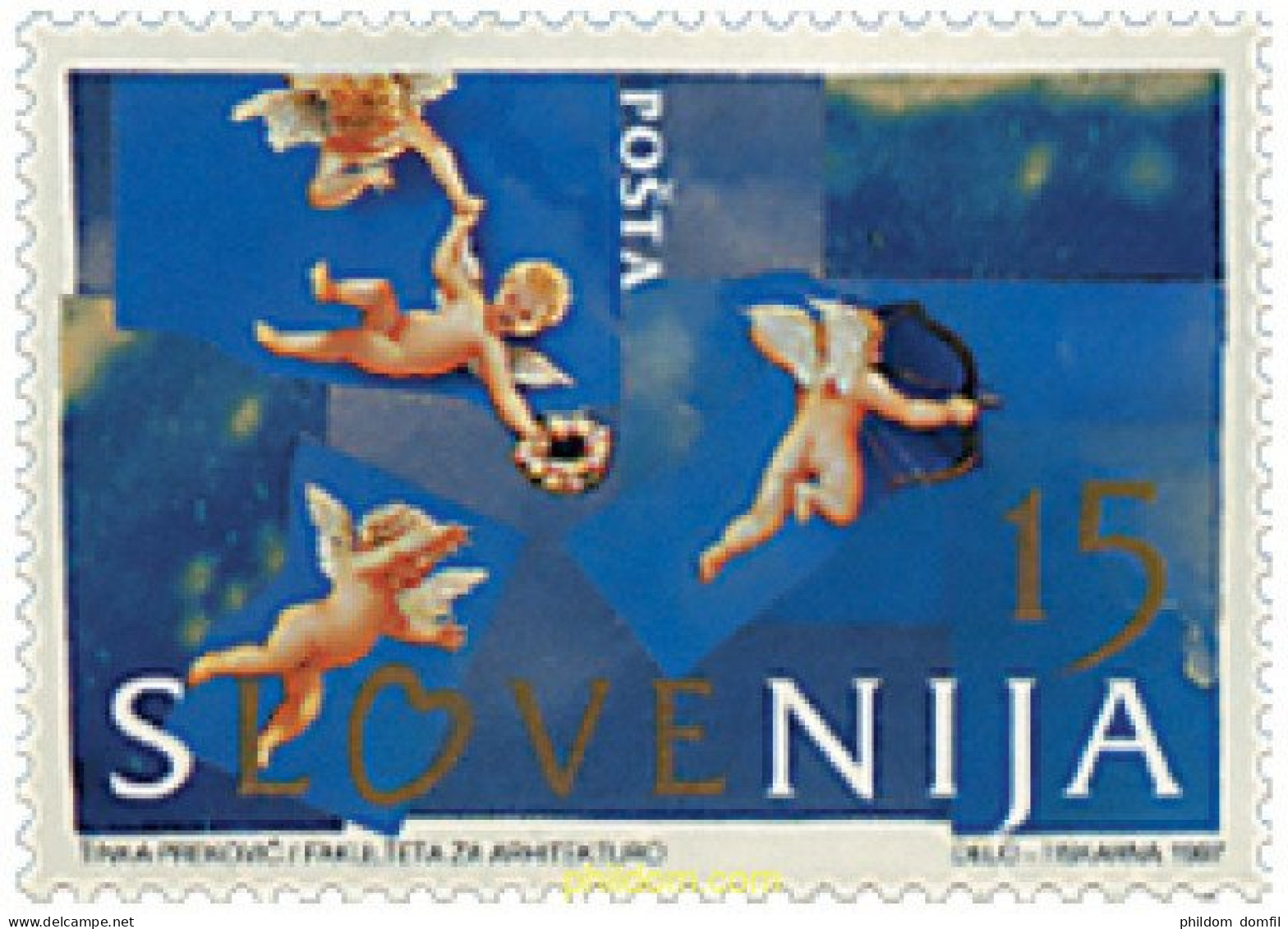 31027 MNH ESLOVENIA 1997 SELLOS DE AMOR - Slovenië
