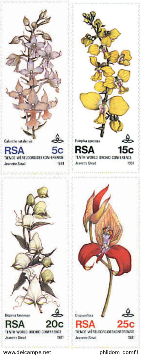 78700 MNH SUDAFRICA 1981 10 CONFERENCIA MUNDIAL SOBRE LAS ORQUIDEAS - Ungebraucht