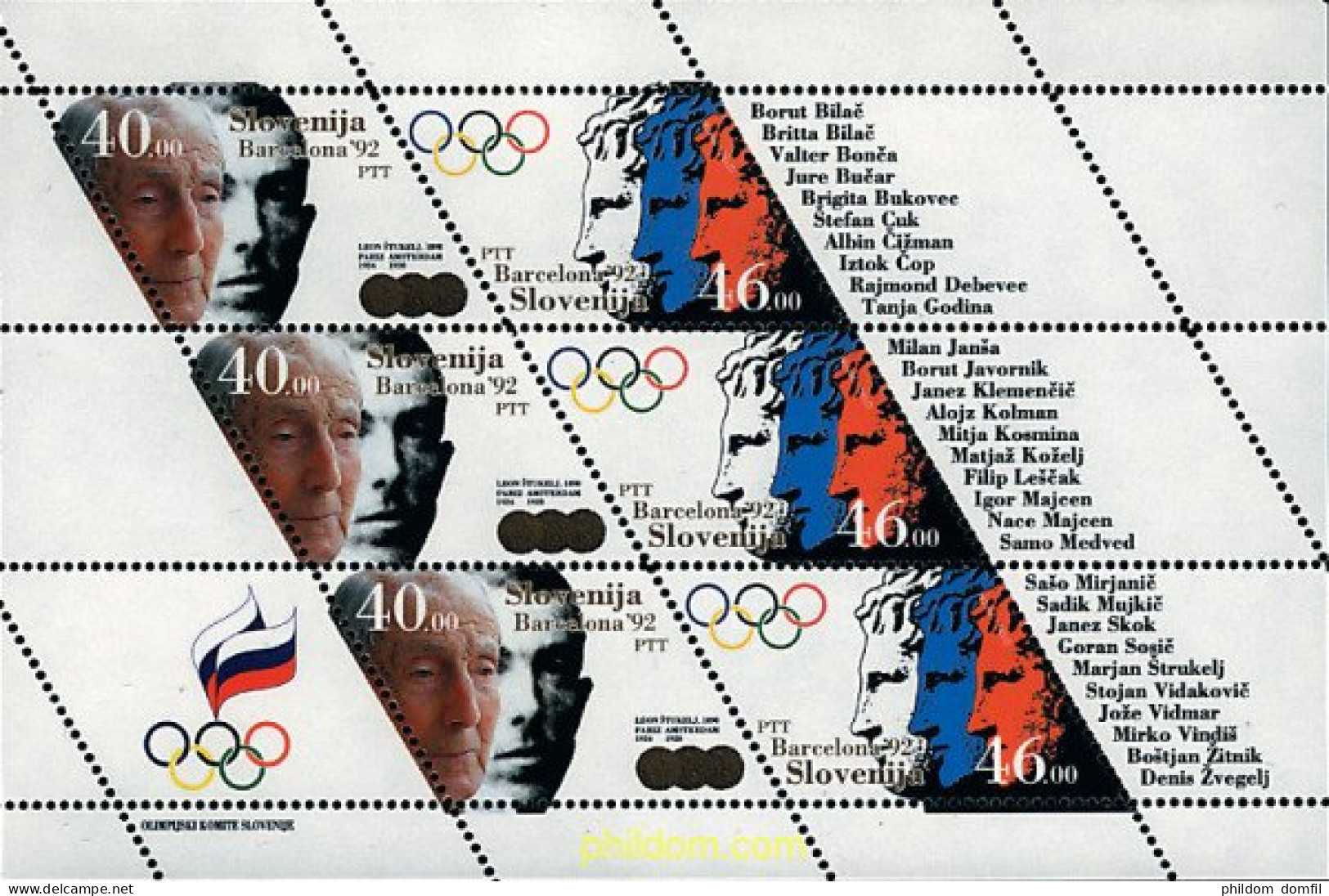 10123 MNH ESLOVENIA 1992 25 JUEGOS OLIMPICOS VERANO BARCELONA 1992 - Slowenien