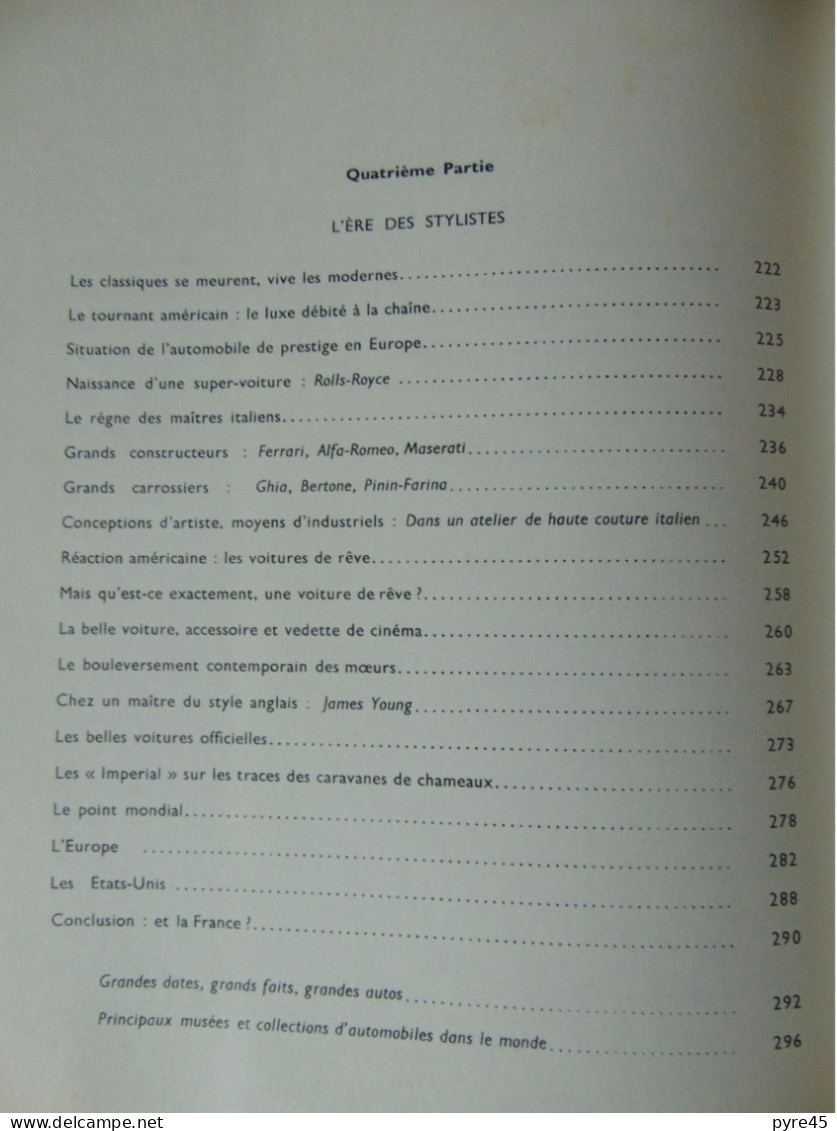 LES PLUS BELLES VOITURES DU MONDE - J. ROUSSEAU HACHETTE 1963 / 316 PAGES