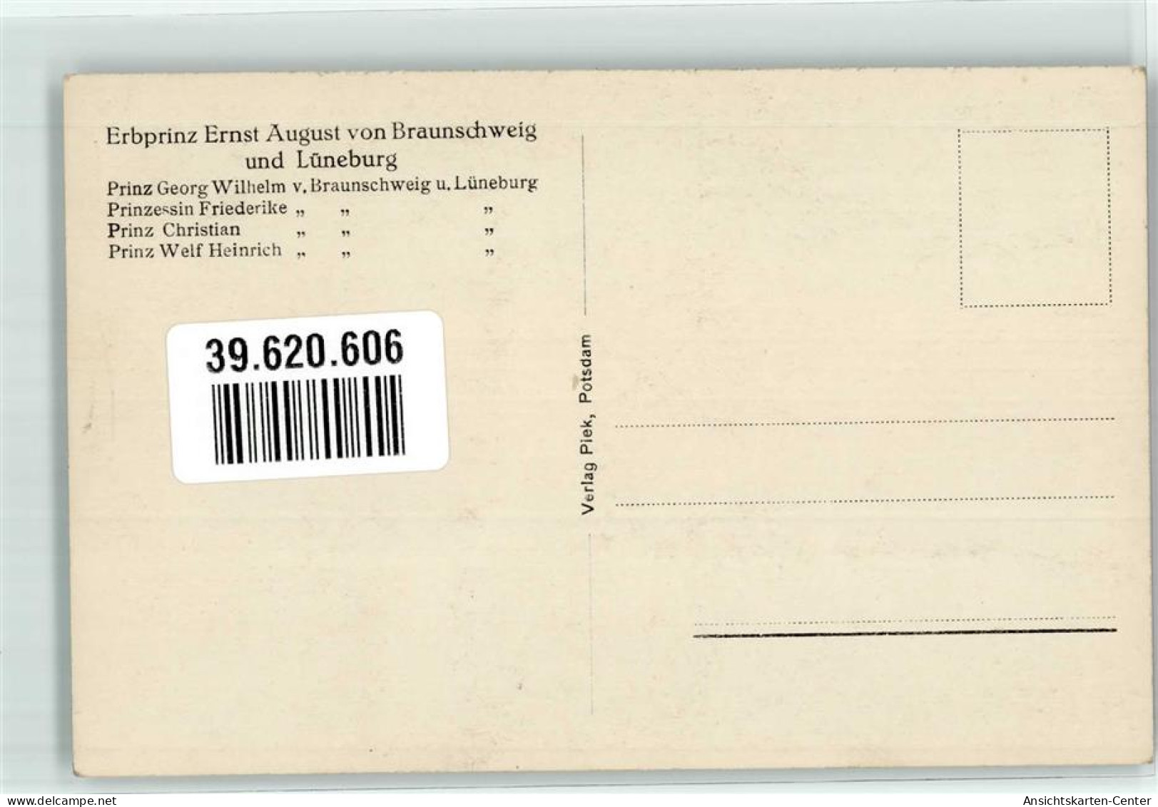 39620606 - Die Kinder Des Herzogpaares Von Braunschweig U. Lueneburg - Königshäuser