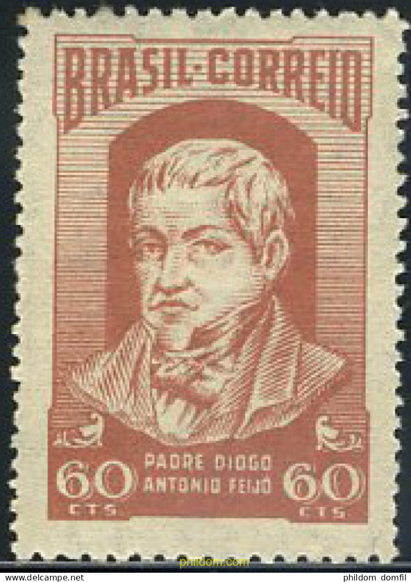 168237 MNH BRASIL 1952 EMITIDO EN HONOR A PERE DIOGO ANTONIO FEIJO - Unused Stamps