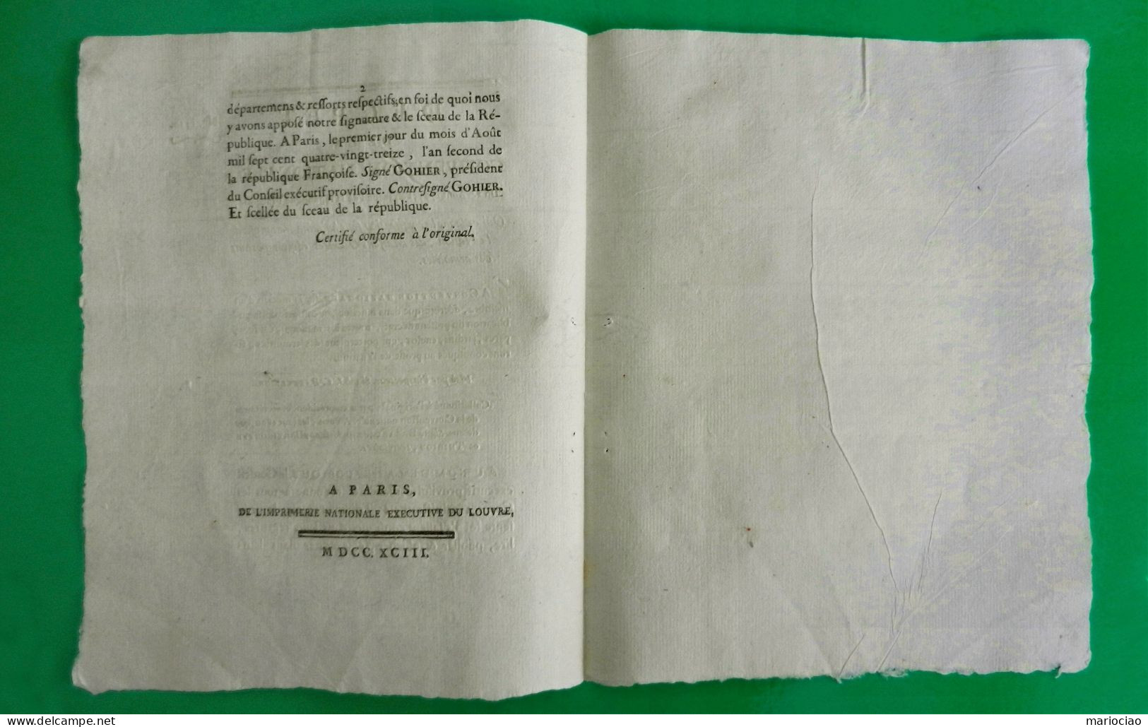 D-FR Révolution 1793 Confiscation Des Maisons Et Autres édifices Portant Des Armoiries - Historical Documents