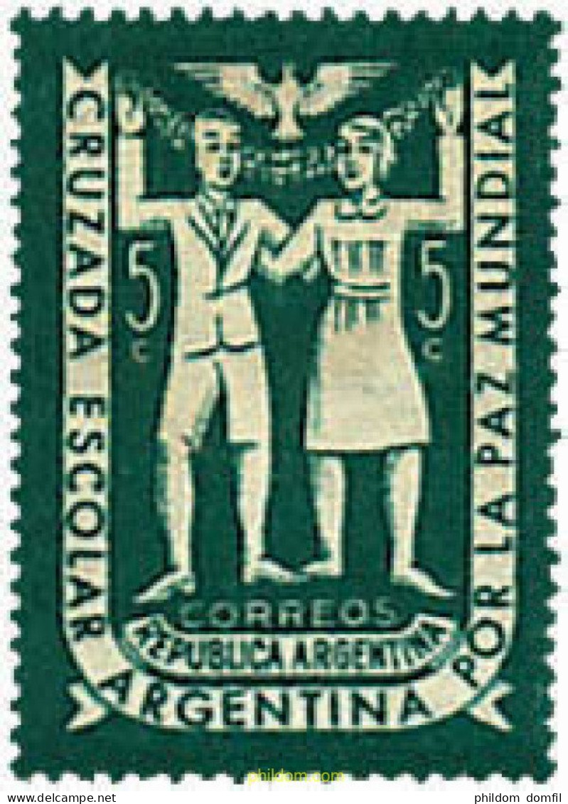 696084 HINGED ARGENTINA 1947 CRUZADA ESCOLAR PARA LA PAZ - Neufs