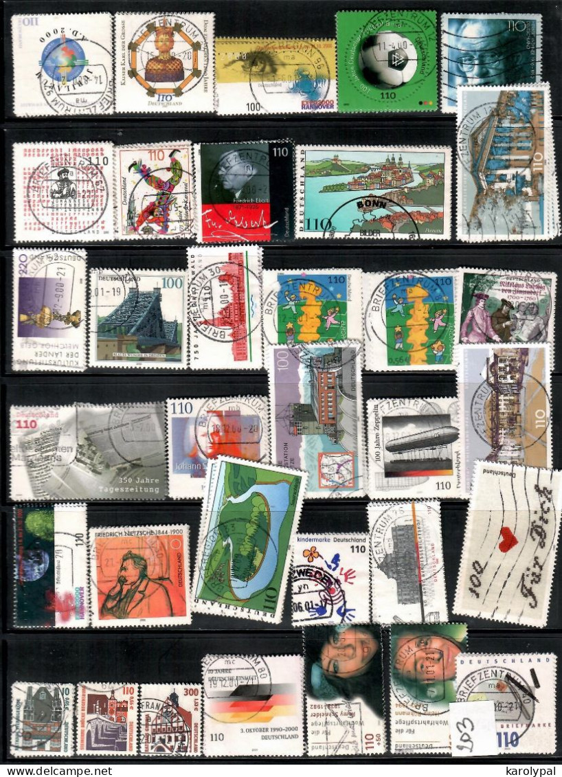 Germany,  1215 Different Used Stamps, Period 1975-2023 - Usati