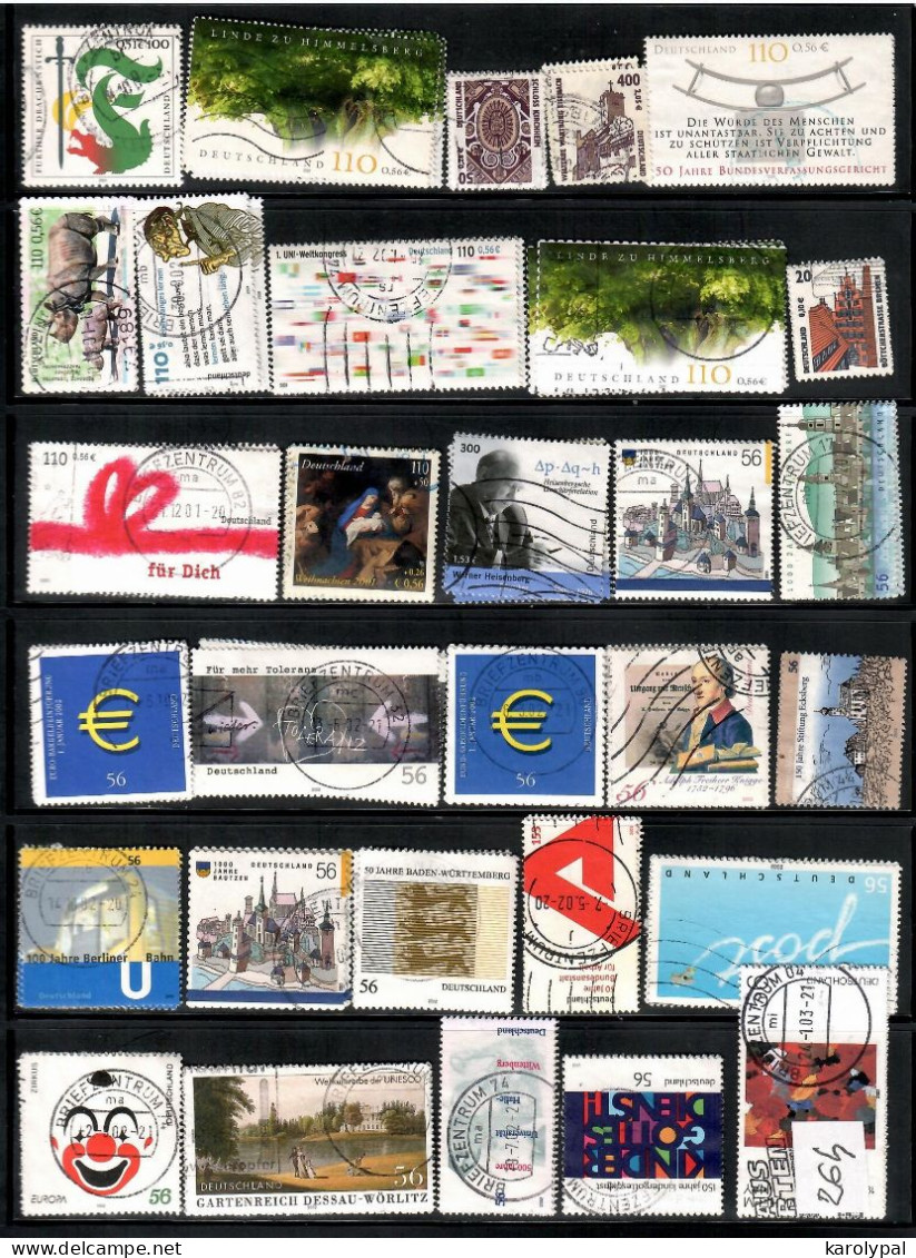 Germany,  1215 different used stamps, period 1975-2023