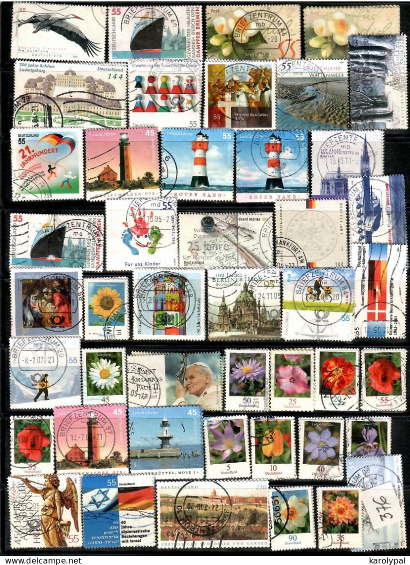 Germany,  1215 different used stamps, period 1975-2023